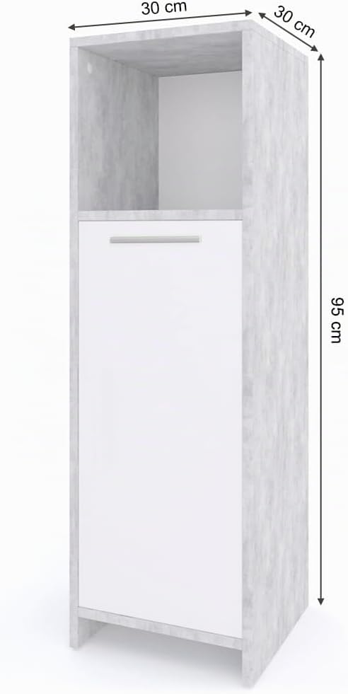 Vicco Badezimmerschrank Kiko Unterschrank Waschbeckenunterschrank Hochschrank Badmöbel Schrank Midi-