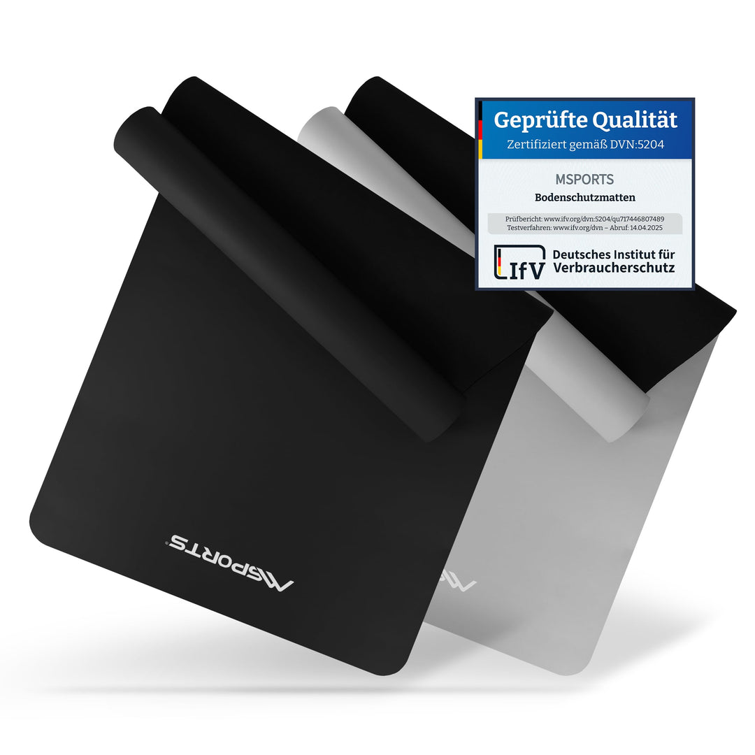 MSPORTS Bodenschutzmatte Premium für Fitnessgeräte - wiederstandsfähige Unterlage für Crosstrainer,