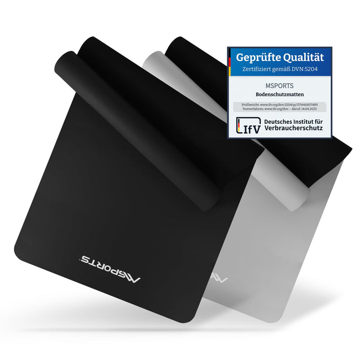 MSPORTS Bodenschutzmatte Premium für Fitnessgeräte - wiederstandsfähige Unterlage für Crosstrainer,