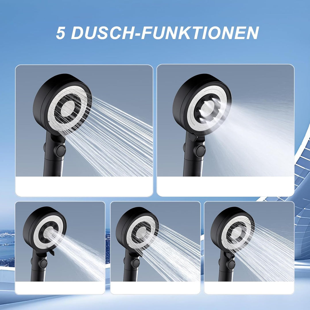 Wassersparend Duschkopf mit Filter, Hochdruck Duschkopf, Wassersparend Duschbrause Anti Kalk, Shower