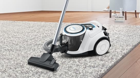 Bosch Staubsauger beutellos Serie 6 BGC41LSIL, Bodenstaubsauger, ideal für Allergiker, Hygiene-Filte