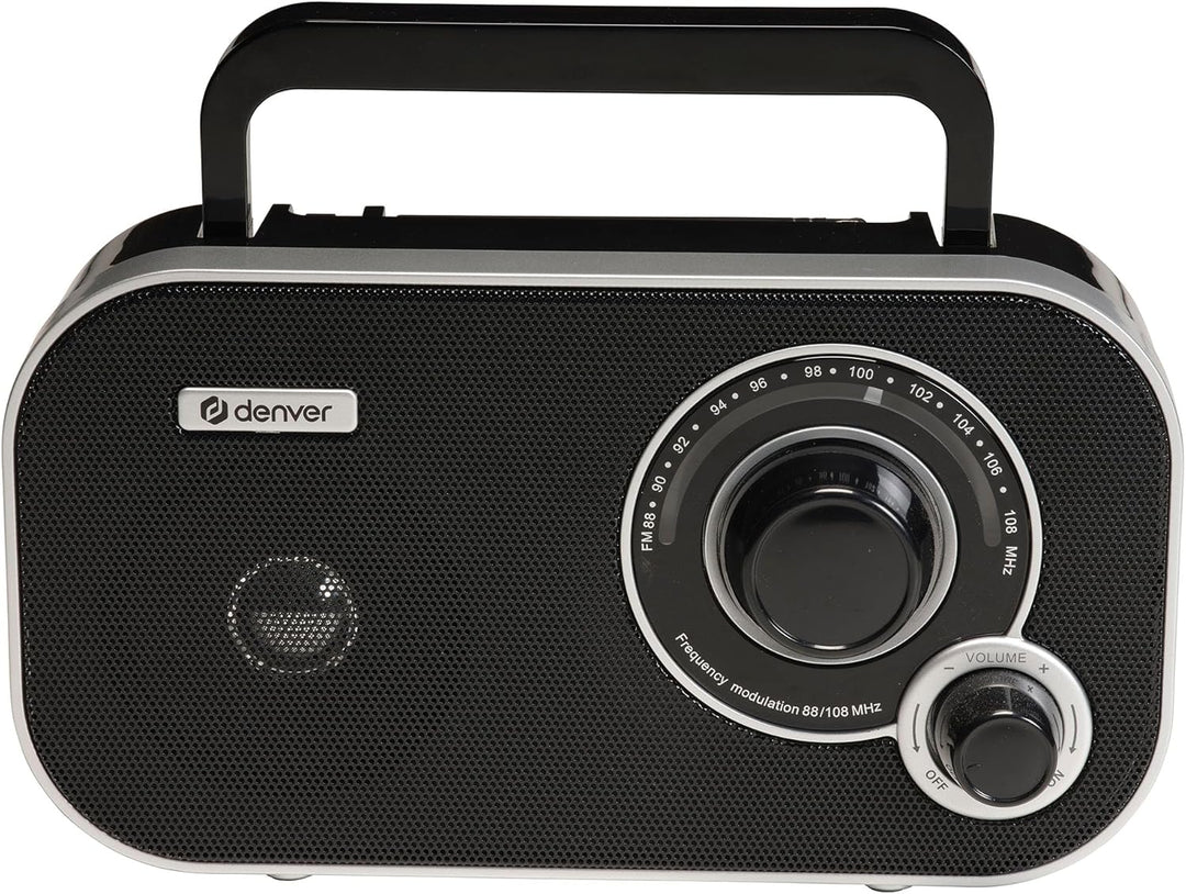 Denver TR-51 UKW-Radio mit analogem Tuning, Schwarz