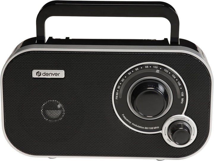 Denver TR-51 UKW-Radio mit analogem Tuning, Schwarz