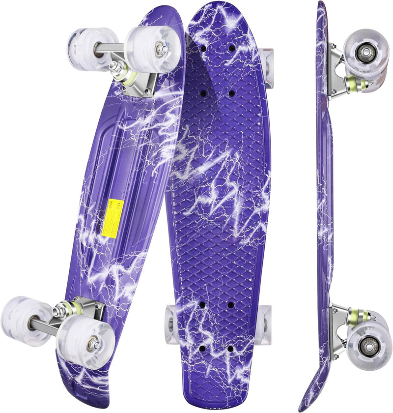 WeSkate Unisex – Kinder Jugendliche Erwachsene Ywhb-12 Skateboard L Violett, L Violett