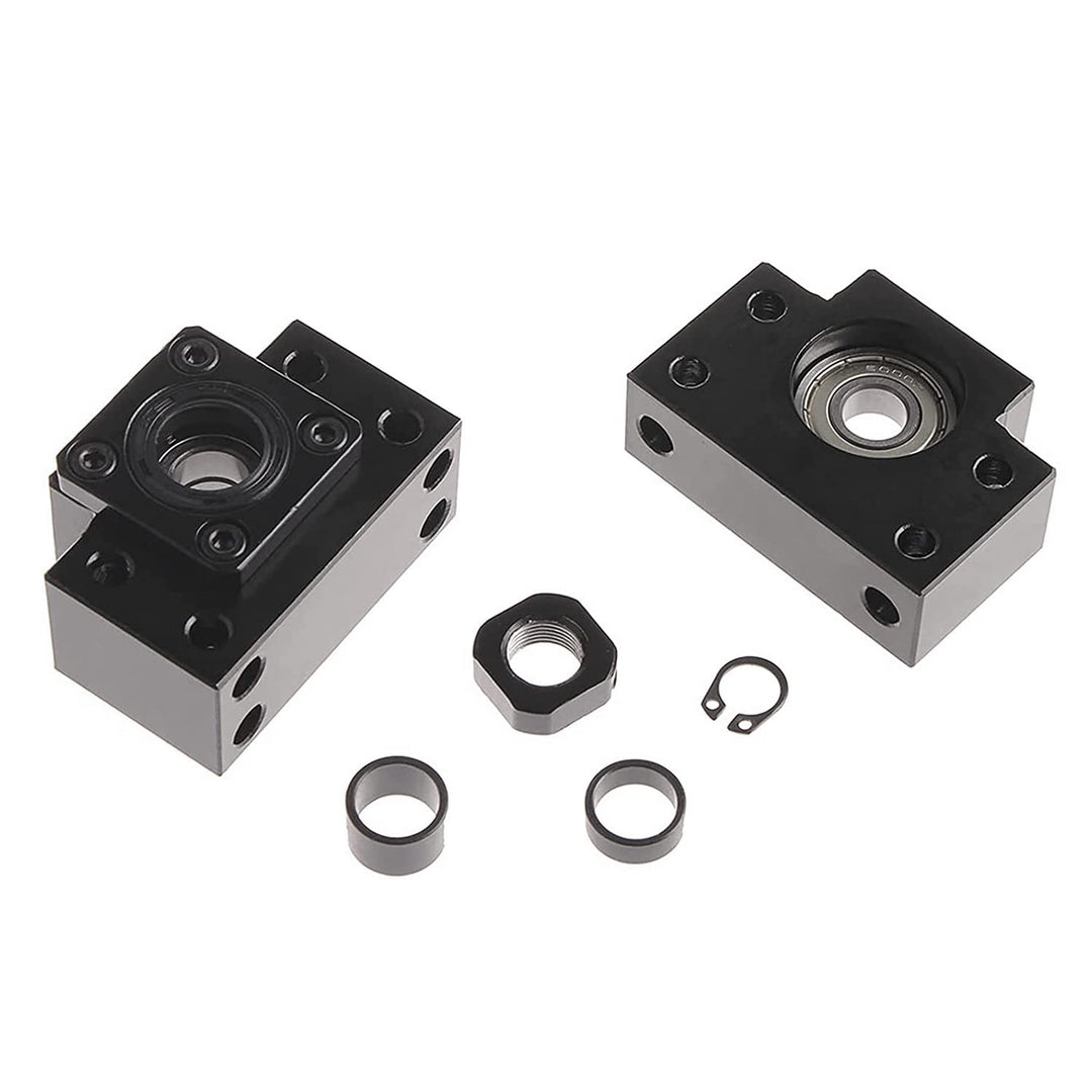 CNCMANS 1 Set BK12/ BF12 Karbonstahl Kugellager Schraube Block Halterung für RM/SFU 1605 Kugelumlauf
