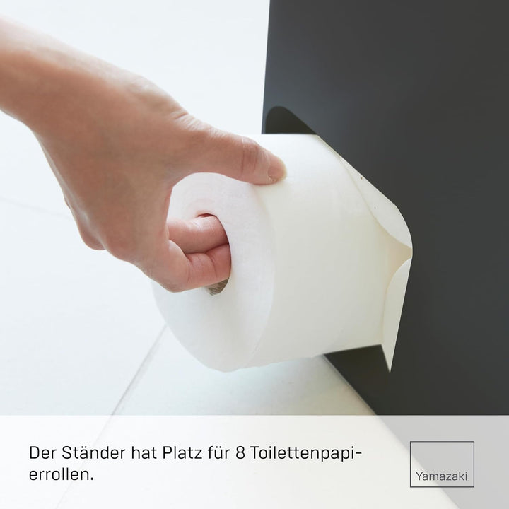 YAMAZAKI Tower Home Badezimmer Stehend Seidenpapier Toilettenpapier Aufbewahrung Ständer, Stahl, Sch