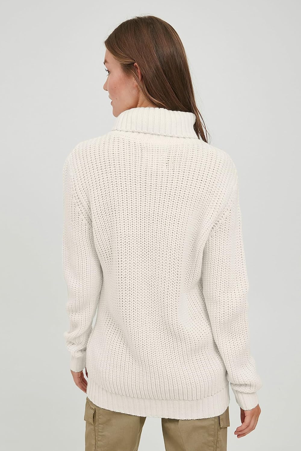 OXMO OXNanna Strickpullover Damen Grobstrickpullover Pullover mit Rollkragen Regular Fit, Cloud Danc