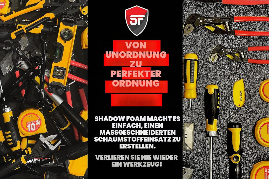Shadow Foam Multi-Packs - Pack of 5: 600mm x 420mm x 30mm | Cut and Peel Foam für Werkzeugkästen, We