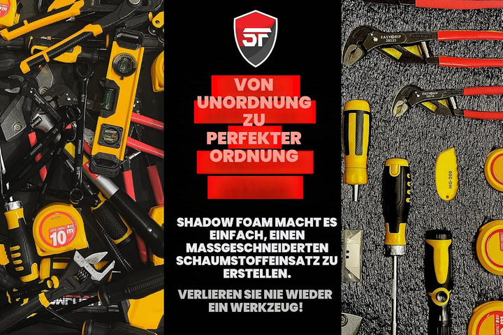 Shadow Foam Multi-Packs - Pack of 5: 600mm x 420mm x 30mm | Cut and Peel Foam für Werkzeugkästen, We