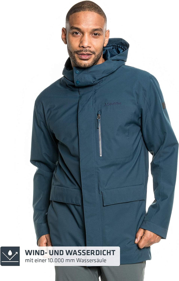 Schöffel Herren Parka Gillingham M, winddichter, atmungsaktiver Regenparka, urbane Outdoor Jacke, Wa
