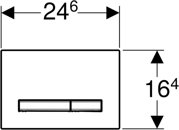 Geberit Betätigungsplatte Sigma 50 (für 2-Mengen Spülungen, Betätigung von vorne, Farbe weiss Alpin,