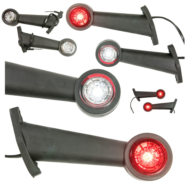 2 x LED Gummi Begrenzungsleuchte Seitenleuchte 12V 24V mit E-Prüfzeichen Positionsleuchte Auto LKW P