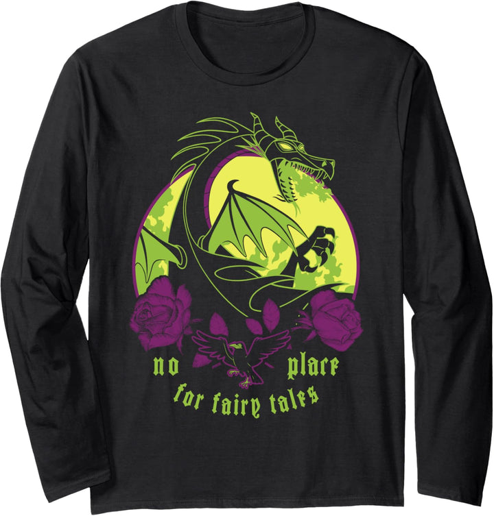 Disney Villains Maleficent Dragon No Place For Fairy Tales Langarmshirt