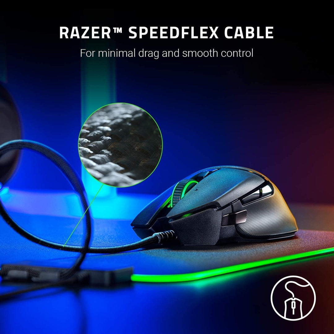 Razer Basilisk V2 - Kabelgebundene Gaming Maus mit 11 programmierbaren Tasten für PC/Mac (Optischer