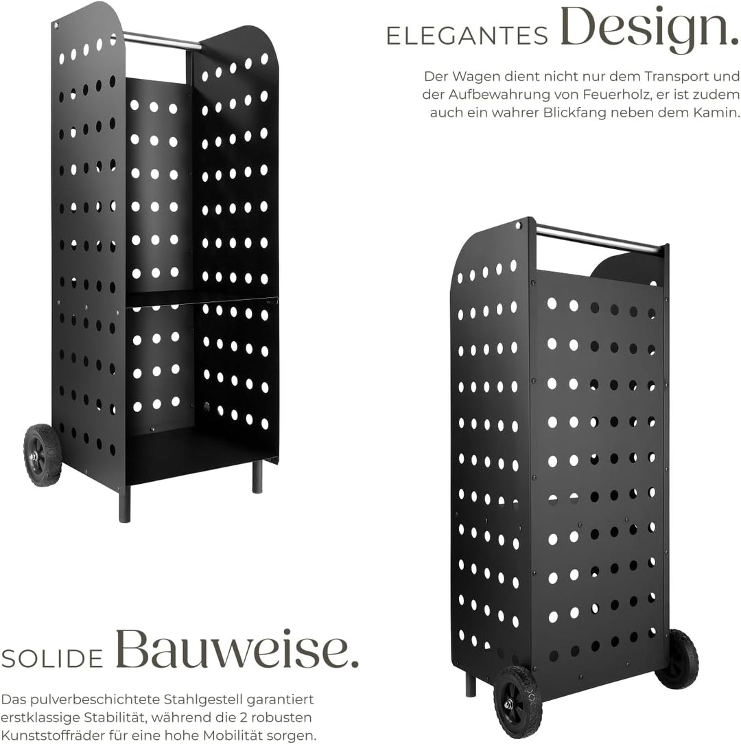 tectake® Holzwagen Kaminholzwagen