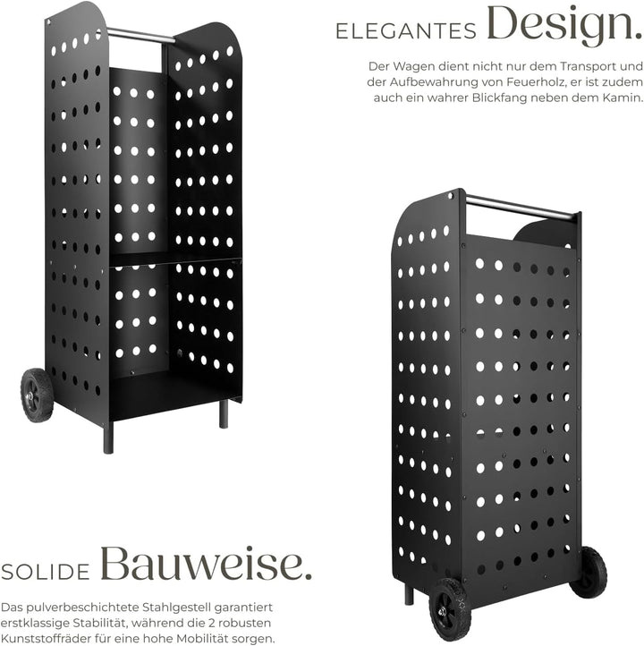 tectake® Holzwagen Kaminholzwagen
