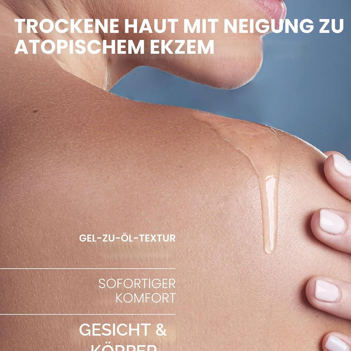 Uriage Xémose Reinigungsberuhigendes Öl 1L - Gesichts- & Körperwaschmittel für trockene Haut, neigen