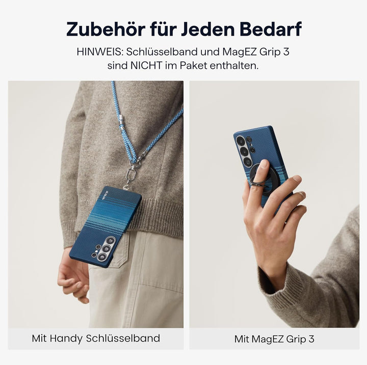 pitaka Hülle für Samsung Galaxy S25 Ultra Ultradünne Handyhülle aus Aramidfaser Magnetische Schutzhü
