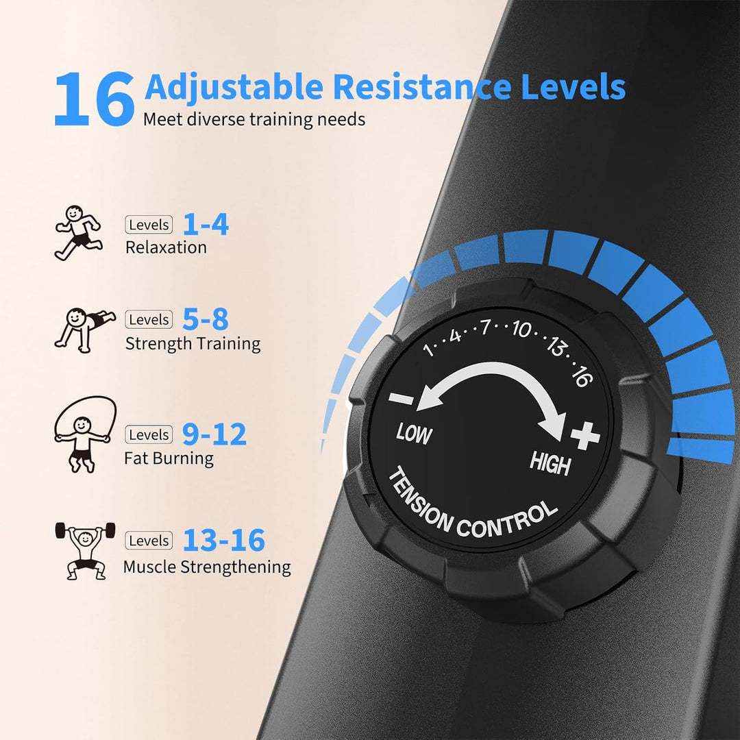 JOROTO Rudergerät für Zuhause – Leiser Magnetwiderstand | Kompatible App | 16 Widerstandsstufen | Du