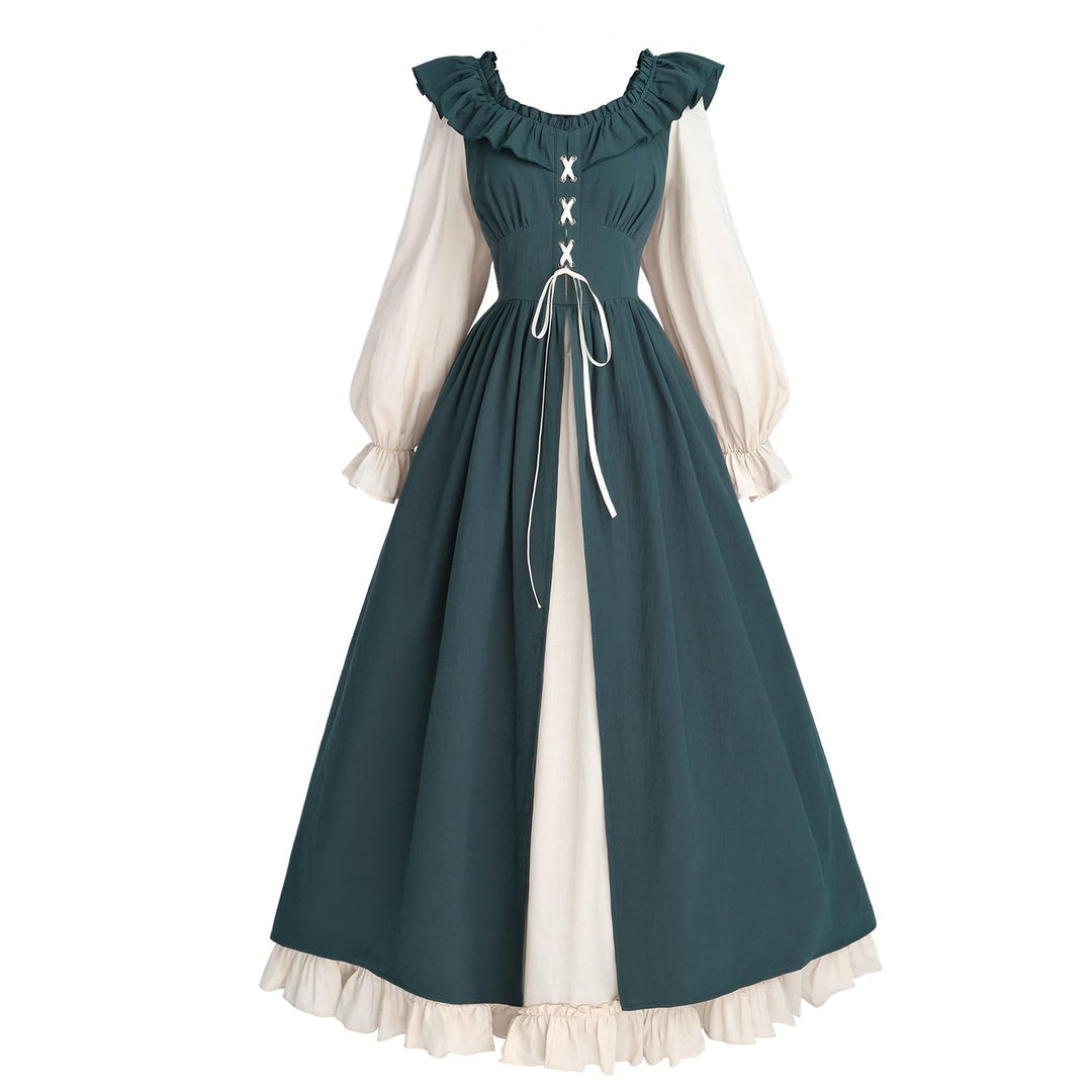 CR ROLECOS Damen Mittelalter Kleid Gothic viktorianische Kleider Fasching traditionelles irisches Kl