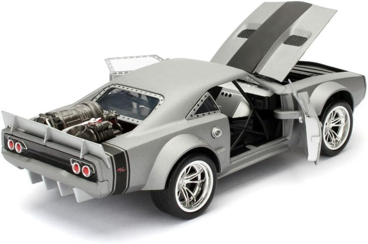 JADA TOYS JADA98291 DOM'S ICE DODGE CHARGER R/T FAST & FURIOUS GREY 1:24 MODEL
