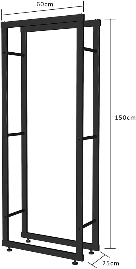 Melko Kaminholzständer Feuerholzablage Kaminholzregal Brennholzhalter 150x60 cm inkl. höhenverstellb