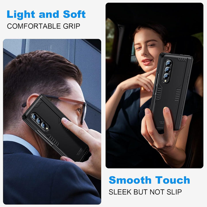 spoovcto for Samsung Galaxy Z Fold 4 Ständer Hülle mit Privatsphäre Bildschirmschutz & Scharnier Sch