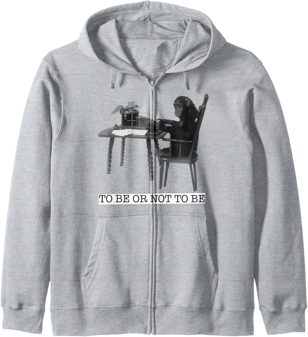 Infinite Monkey Theorem Affe an Schreibmaschine Mathe Geek Kapuzenjacke