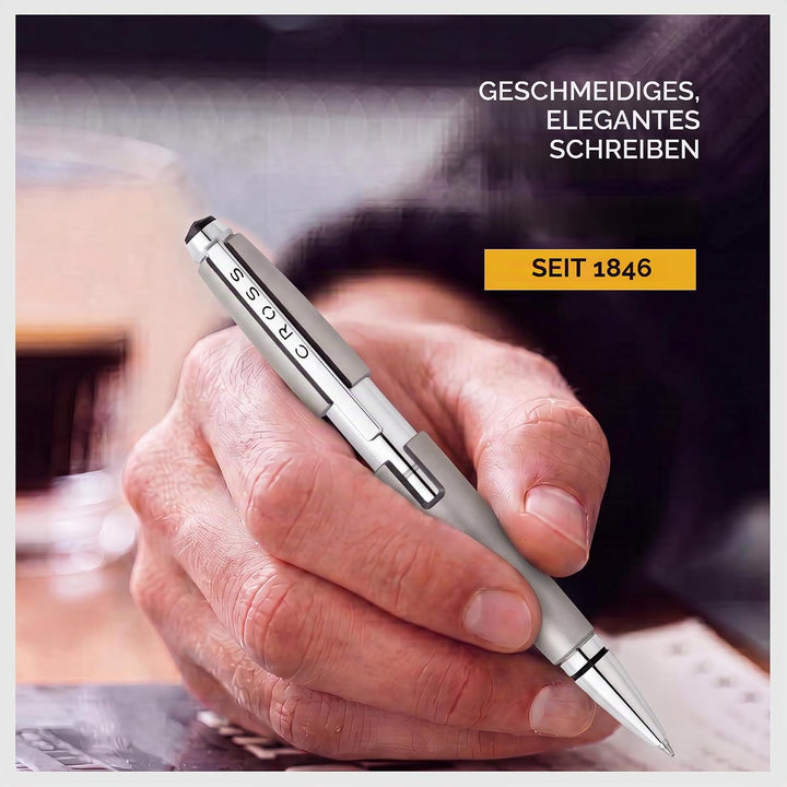 Cross Edge Rollerball (Strichstärke M, Schreibfarbe: schwarz, nachfüllbar, inkl. Premium Geschenkbox