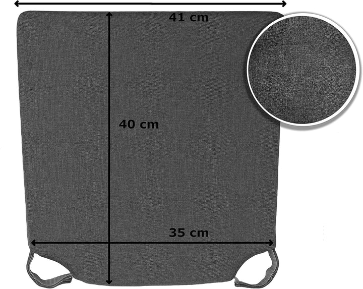 sunnypillow 4er Set Stuhlkissen mit Klettverschluss Polsterauflage Auflage für Stühle - Indoor/Outdo