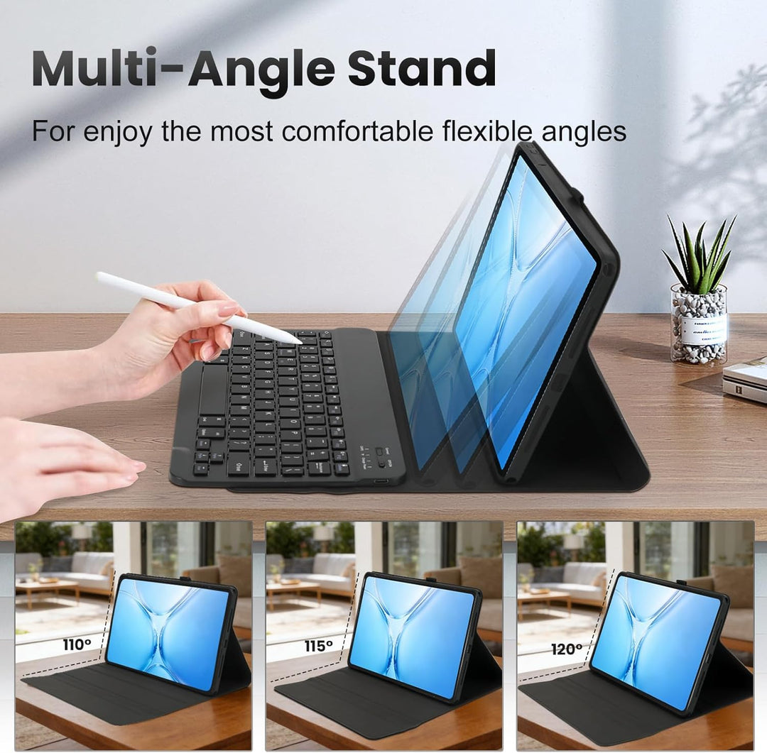 WingFly Tastatur Hülle für Lenovo Idea Tab Plus 12,1 Zoll Tablet (TB365FC), Abnehmbares Magnetisch T