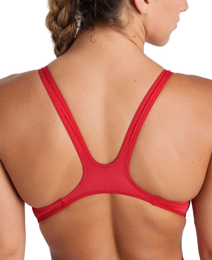 ARENA Damen Women's Team Swimsuit Swim Tech Solid Badeanzüge (1er Pack) 40 Red-white, 40 Red-white