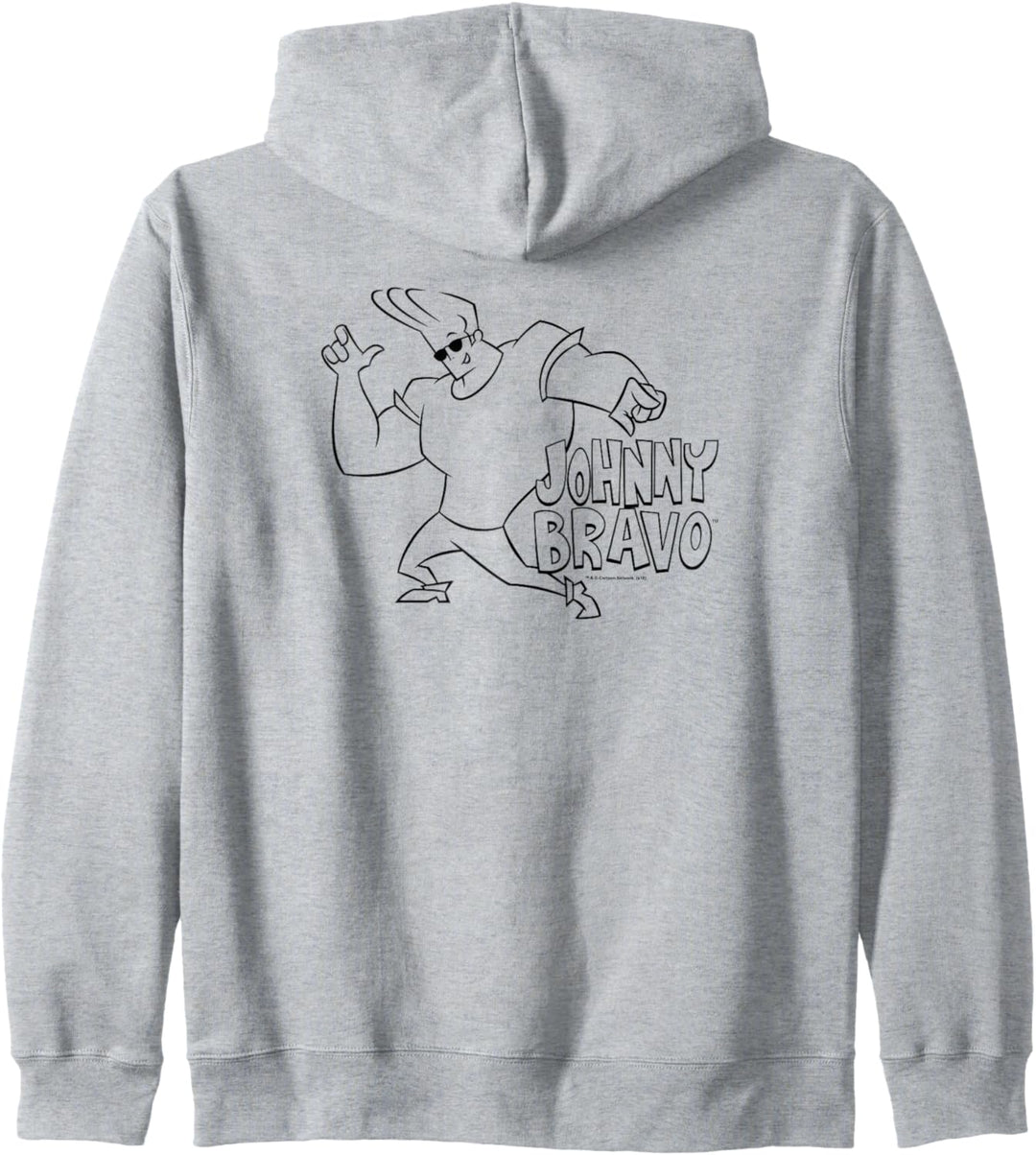 Johnny Bravo Line Art Kapuzenjacke