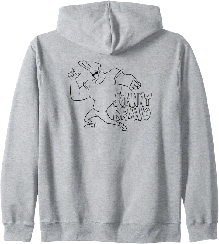 Johnny Bravo Line Art Kapuzenjacke