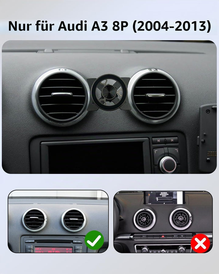 Handyhalterung Auto Magnet für Audi A3 8P 2004-2013