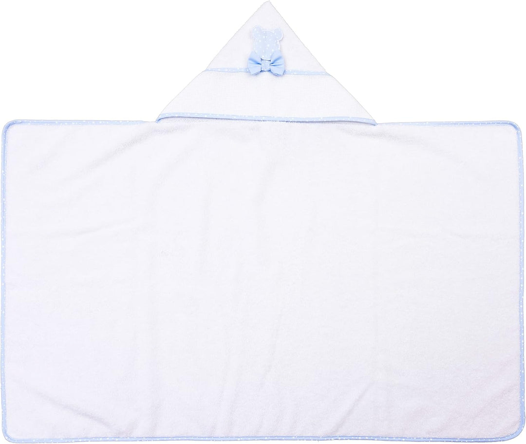 FILET Dreieckiger Bademantel für Neugeborene Blau, Blau