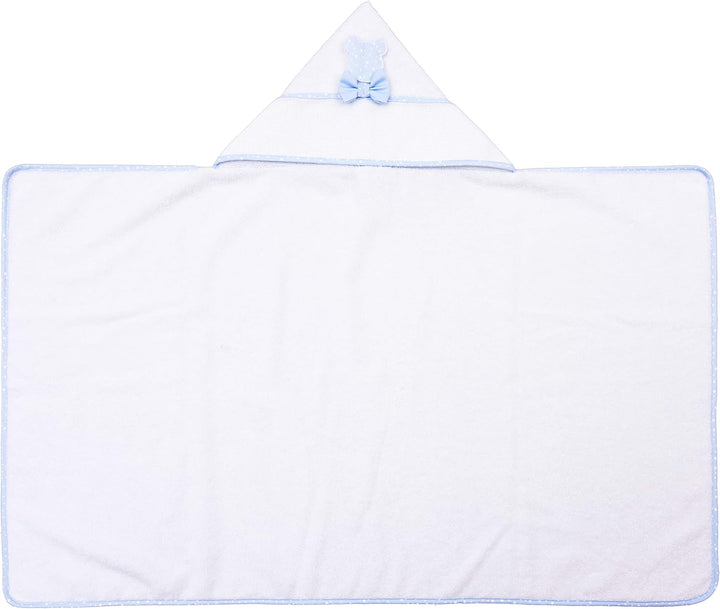 FILET Dreieckiger Bademantel für Neugeborene Blau, Blau
