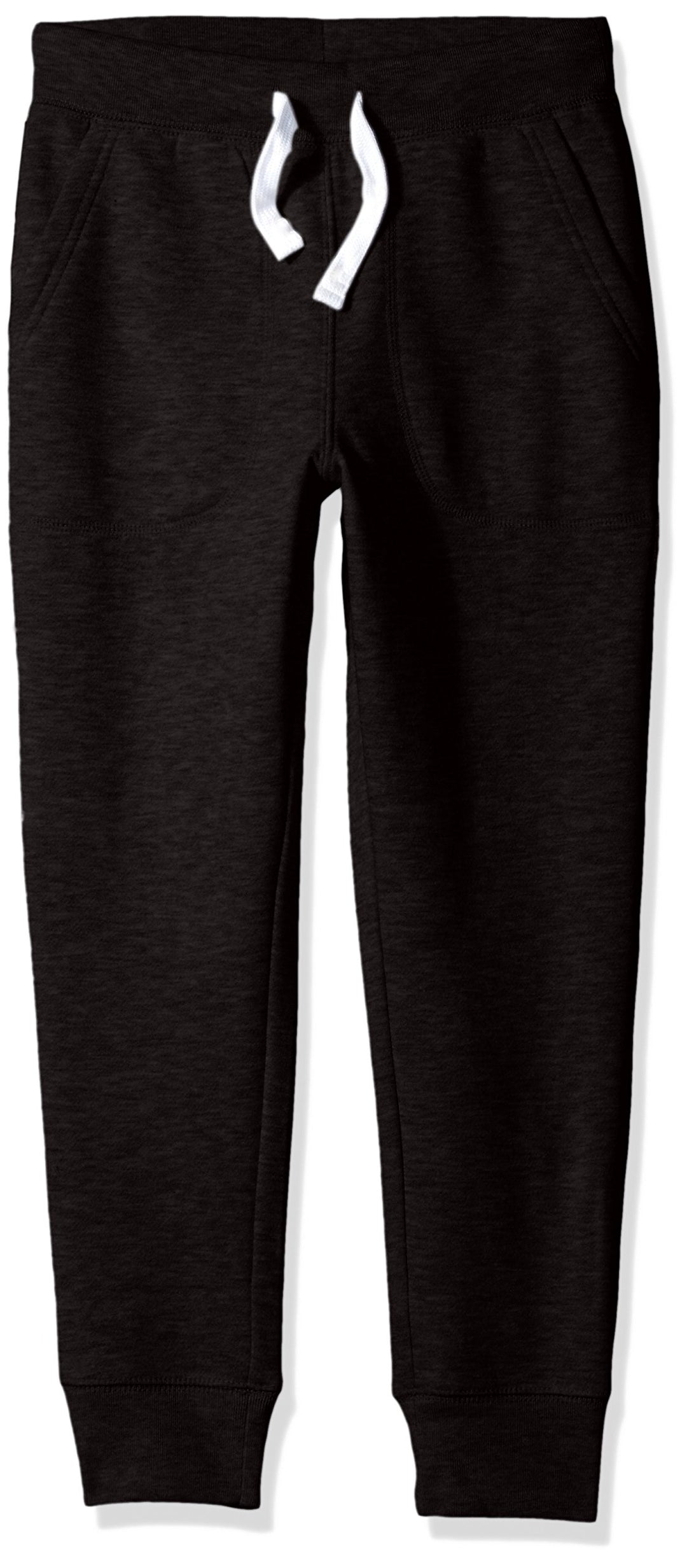 French Toast Boys' Big Fleece Jogger, Black, L (10/12)