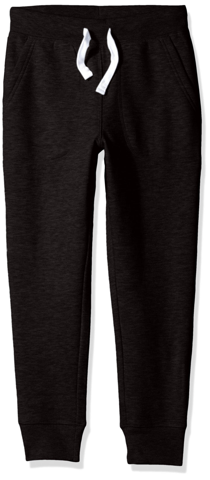 French Toast Boys' Big Fleece Jogger, Black, L (10/12)
