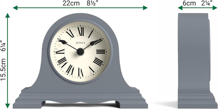 JONES CLOCKS® Speakeasy klein kaminuhr | Klassisches Design des napoleonhutes | Französische Marine