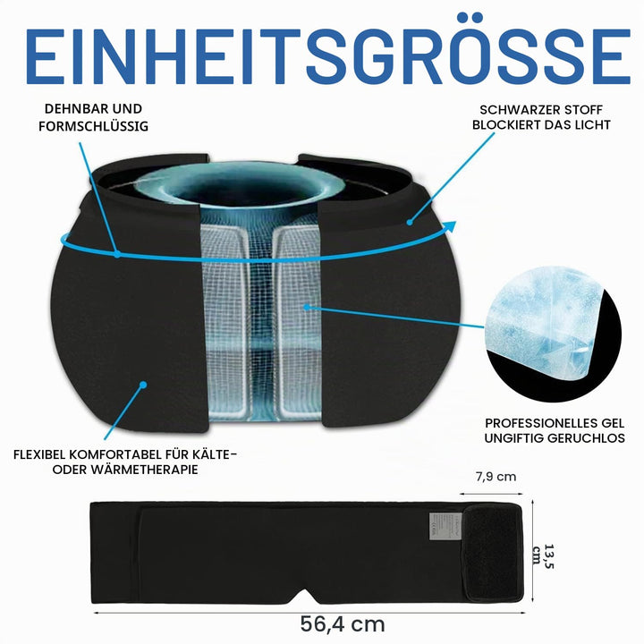 I-THERA-U Migräne Maske 2pcs - Wiederverwendbar 2 in 1 Schlafmaske Headache Hat, Kopfschmerzen Kühlp