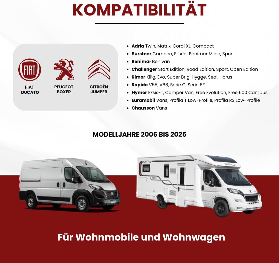 KFoam.es Sitzbezug für Fahrer-/Beifahrersitz von Wohnmobilen, Schokoladenbraun / Beige
