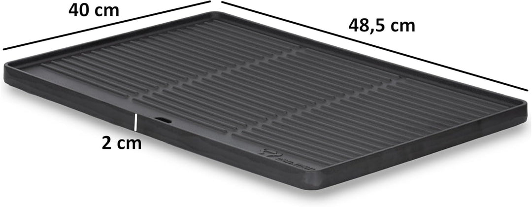 BBQ-Toro Gusseisen Grillplatte | 48,5 x 40 cm | Wendeplatte, beidseitig verwendbar | Rechteckig, Uni