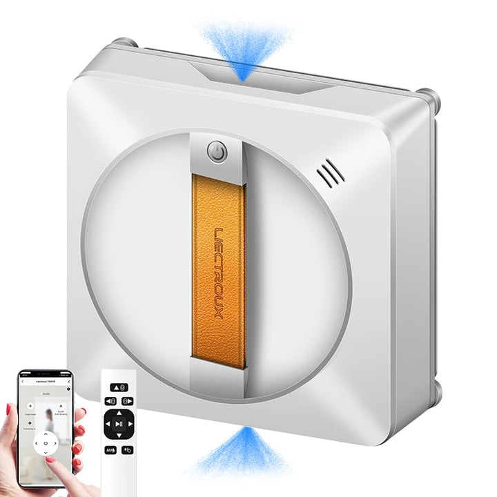LIECTROUX Fensterwischroboter YW710, 2-Wege-Wassersprüher, bürstenloser Motor, App-Steuerung für Gla