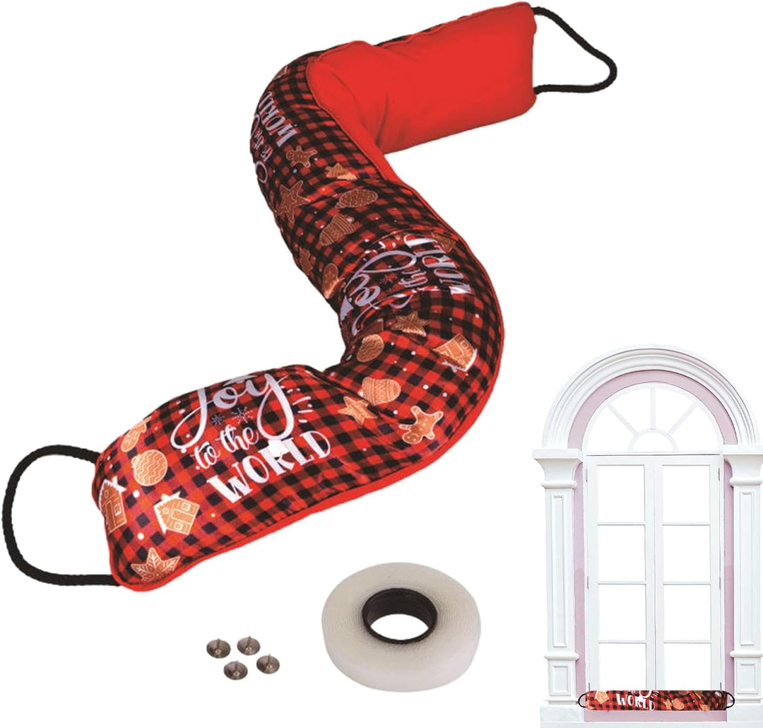 Weihnachts-Tür-Zugluftstopper, Untertür-Zugluftstopper | 32-Zoll-Tür-Zugluftblocker mit Weihnachtsmo
