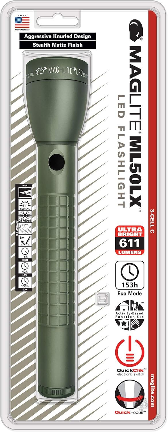 Maglite ML50LXTM LED 3 C Foliage Green Grün, Foliage Green Grün