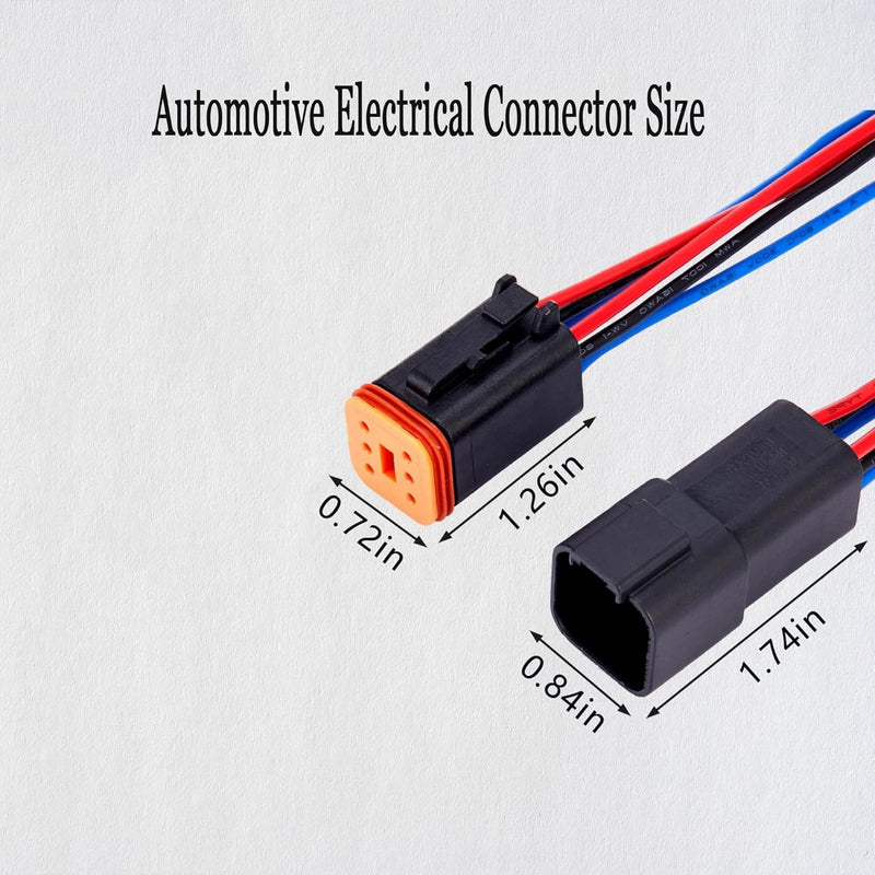 WOODGUILIN 6 Pin Deutsch DT Stecker 6 Weg Wasserdicht DT Automotive Elektrische Stecker männlich wei