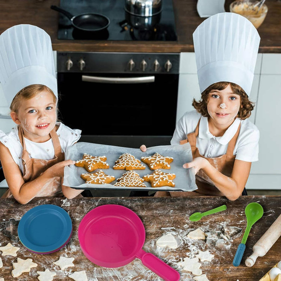 Kinderküche Zubehör Geschirr Set,Lebensmittel Spielzeug für Kinder und Topfset Teller,Tassen, Bestec