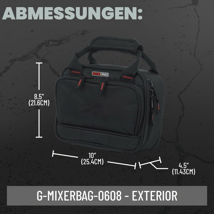 Gator Cases gepolsterte Tasche für Mischpulte und Equipment | 25,4 x 21,59 x 11,43 cm | schwarz| (G-