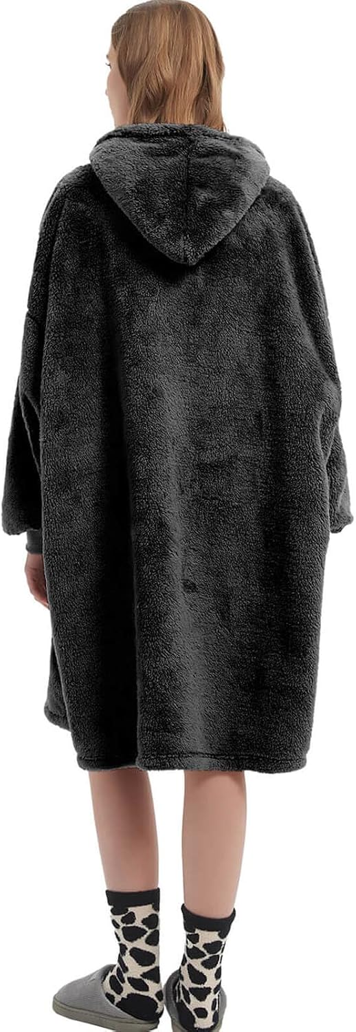 FELOVE Hoodie Decke Ärmeln Kuschelpullover Mit einer grossen Tasche,Tragbare Decke Ultra Soft Bequem